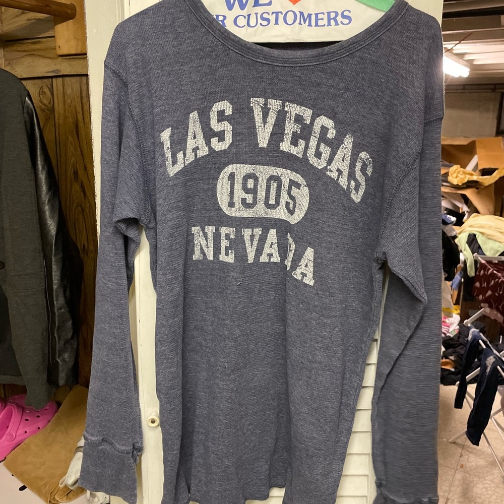 Las Vegas Nevada 1905 Long Sleeve blue/ grey Shirt